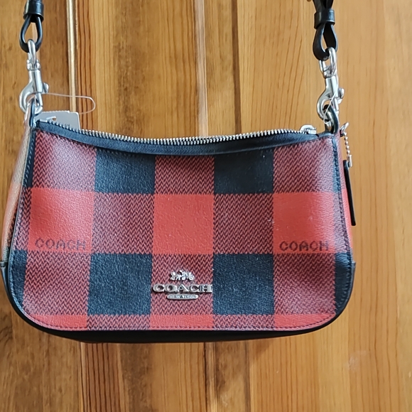 Coach NWT Buffalo Plaid Crossbody purse $328